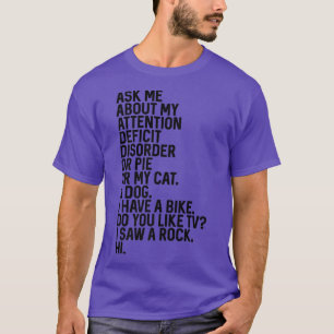 Camiseta Consciência de ADHD Inspiracional que capacita a p