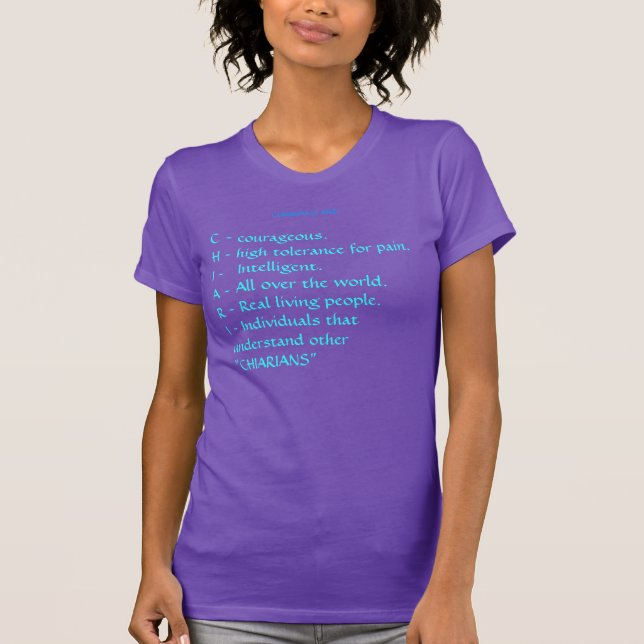 Camiseta Consciência de Arnold Chiari (Frente)