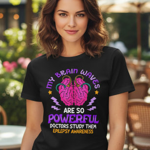 Camiseta Consciência Divertida das Ondas Cerebrais da Epile