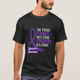 Camiseta Consciência do Alzheimer da Família de Fita Roxa