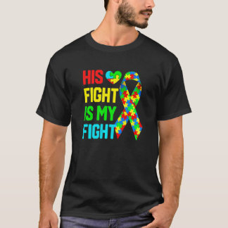 Camiseta Consciência do Autismo A Luta Dele É Minha Luta Pa