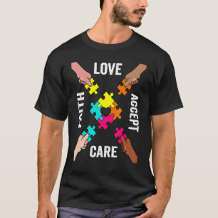 Camiseta Consciência do Autismo Aceitação Peça de Quebra-Ca