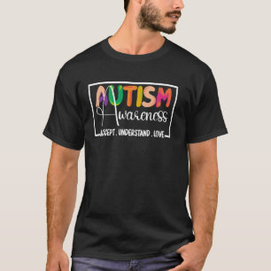Camiseta Consciência do Autismo Aceitar Compreender Amor