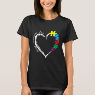 Camiseta Consciência do Autismo Aceitar Compreender Amor Co