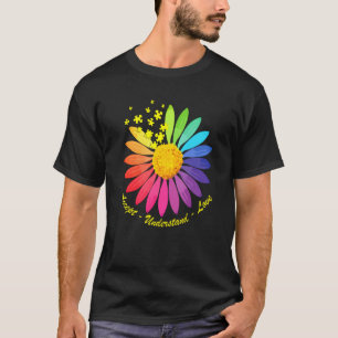 Camiseta Consciência do Autismo Aceitar Entender Amar ASD A