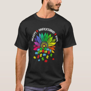 Camiseta Consciência do Autismo Aceitar Entender Amor Asd A