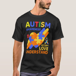 Camiseta Consciência do Autismo Aceite Amor Entenda