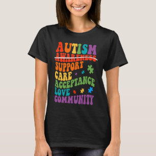 Camiseta Consciência do Autismo Apoio Cuidado Aceitação Ali