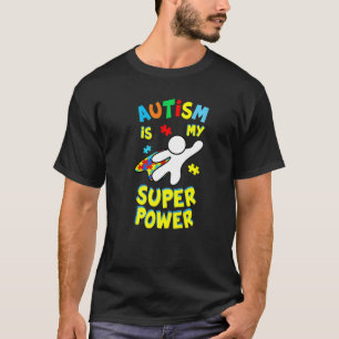 Camiseta Consciência do Autismo Autismo É Meu Super Poder M