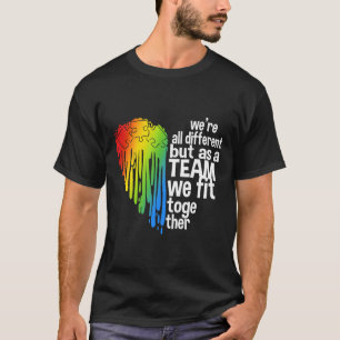 Camiseta Consciência do Autismo Coração Autismo
