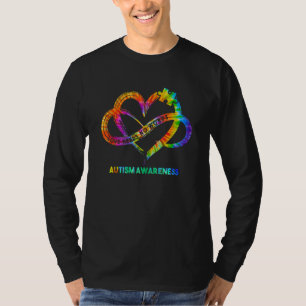 Camiseta Consciência do Autismo Coração Infinito Amor Não P