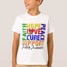 Camiseta Consciência do autismo da cura do amor da