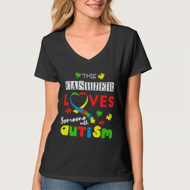 Camiseta Consciência do Autismo de Quebra-cabeça de caixa (Frente)