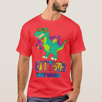 Camiseta Consciência do Autismo Dino