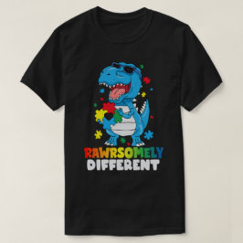Camiseta Consciência do Autismo Dinossauro Muito Diferente