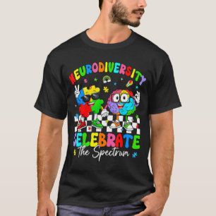 Camiseta Consciência do autismo do cérebro da neurodiversid