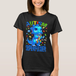 Camiseta Consciência do Autismo É Meu Superpoder Crianças M