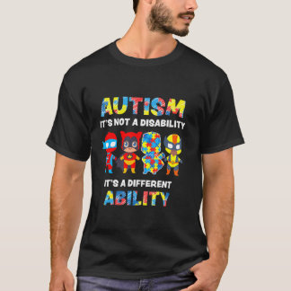 Camiseta Consciência do Autismo É Uma Habilidade Diferente 