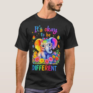 Camiseta Consciência do Autismo Elefante Fofo Animal É Ok S