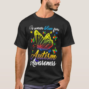 Camiseta Consciência do Autismo Eu Uso Azul Para Família Su