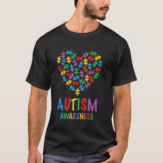 Camiseta Consciência do Autismo Família Amor Crianças Autis