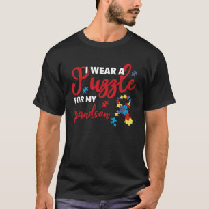 Camiseta Consciência do Autismo Família Eu Uso Um Quebra-Ca