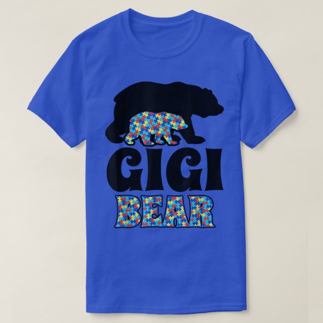 Camiseta Consciência do Autismo Gigi Bear (Frente do Design)