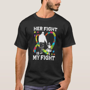 Camiseta Consciência do Autismo Mãe Pai de Autismo A Luta D