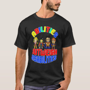 Camiseta Consciência do Autismo Menino Habilidades Superam 