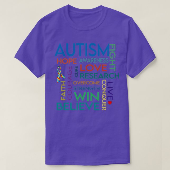 Camiseta Consciência do Autismo Mês 5 (Frente do Design)