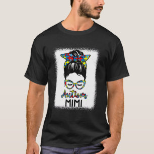 Camiseta Consciência do Autismo Mimi Coque Desgrenhado Desc