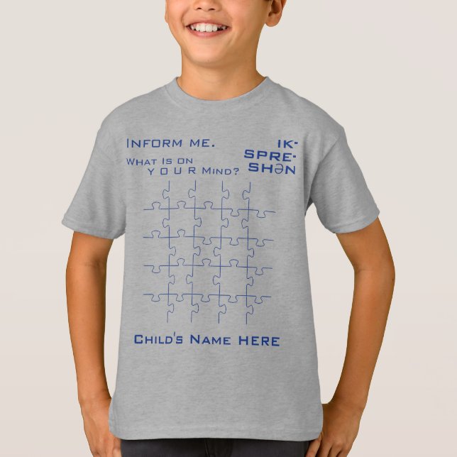 Camiseta Consciência do Autismo Motivacional, Quebra-cabeça (Frente)