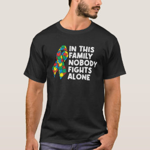 Camiseta Consciência do Autismo Nenhuma Família Luta Sozinh