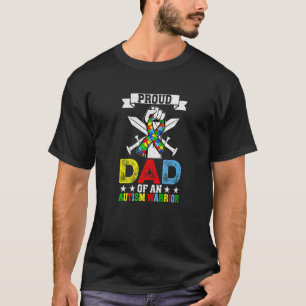 Camiseta Consciência do autismo orgulhoso autismo Pai guerr