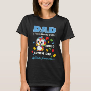 Camiseta Consciência do Autismo Pai Amor Orgulhoso Autismo