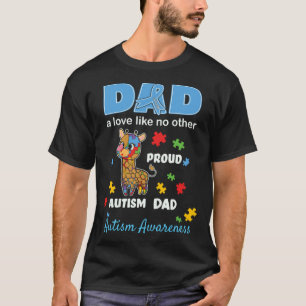 Camiseta Consciência do Autismo Pai Amor Orgulhoso Autismo