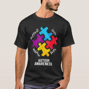 Camiseta Consciência do Autismo Para Homens Mulheres Apoio