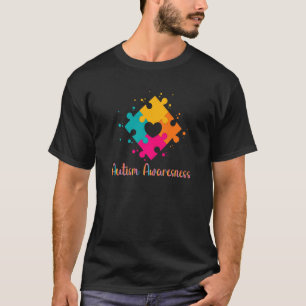 Camiseta Consciência do Autismo, Peça do Quebra-cabeça Pala