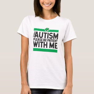 Camiseta consciência do autismo, por favor, tenha paciência