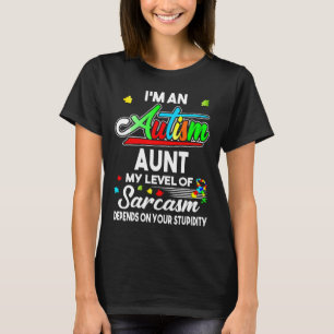 Camiseta Consciência do Autismo-Sou uma Tia de Autista