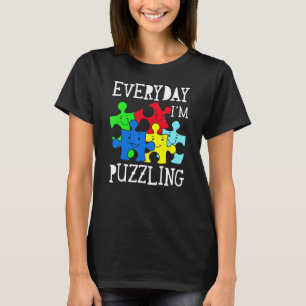 Camiseta Consciência do Autismo Todos os Dias Estou Intriga