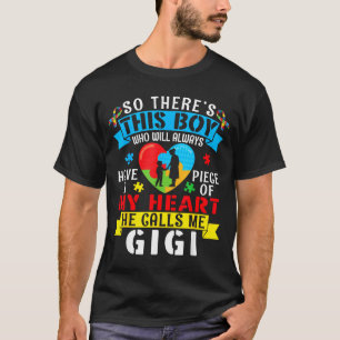 Camiseta Consciência do Autismo Um Pedacinho do Meu Coração