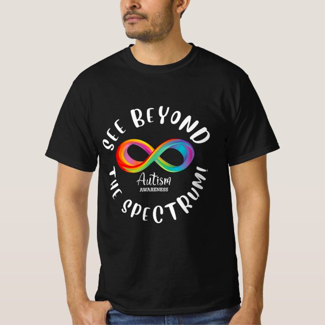 Camiseta Consciência do autismo - veja além do espectro (Frente)