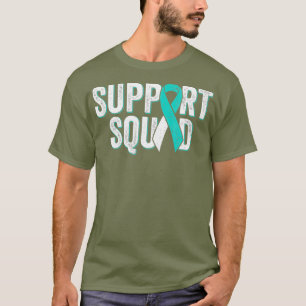 Camiseta Consciência do Cancer Cervical - Suporte ao Teal 