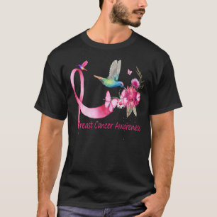 Camiseta Consciência do cancer da fita de Hummingbird