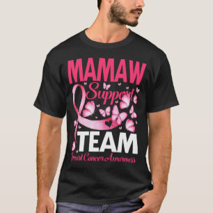 Camiseta Consciência do Cancer da Mama de Suporte da Equipe