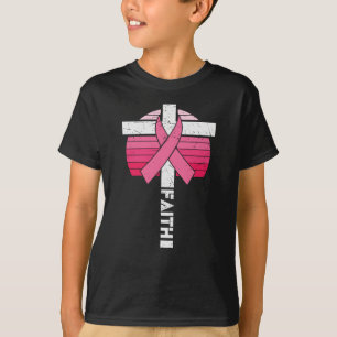 Camiseta Consciência do Cancer da Mama Esperança Fortalecim