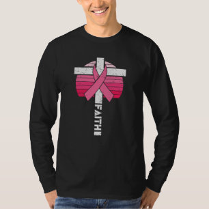 Camiseta Consciência do Cancer da Mama Esperança Fortalecim