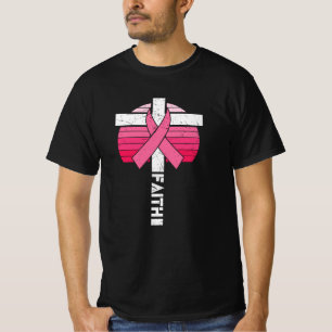 Camiseta Consciência do Cancer da Mama Esperança Fortalecim