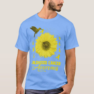 Camiseta Consciência do Cancer de Beija-flor e Girassol